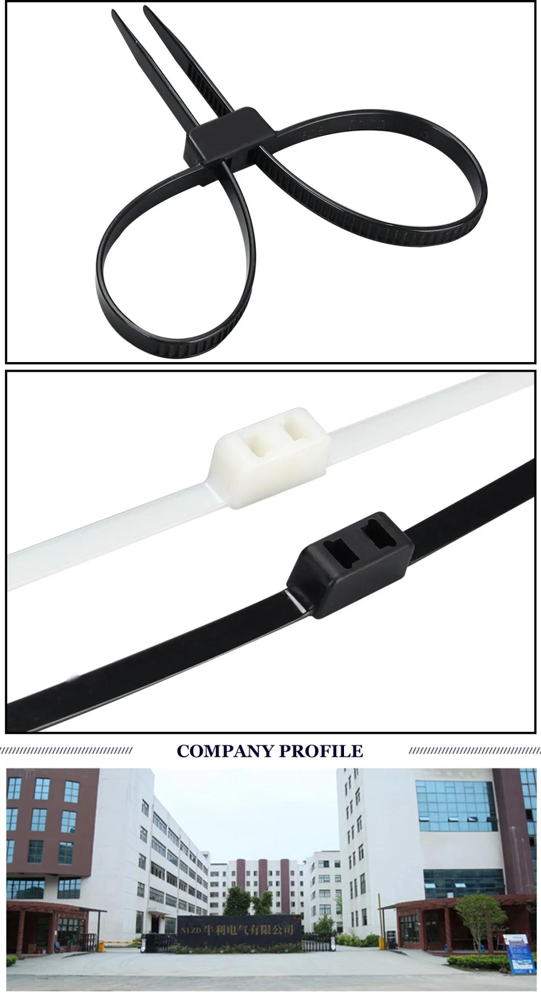 Manufacturer 13*880 Black Nylon Strap Plastic Handcuff Cable Ties