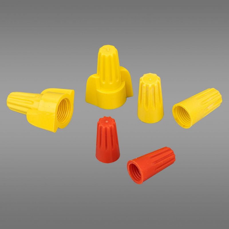 PVC Electrical Spiral End Connector with Screw with CE P74 Yellow