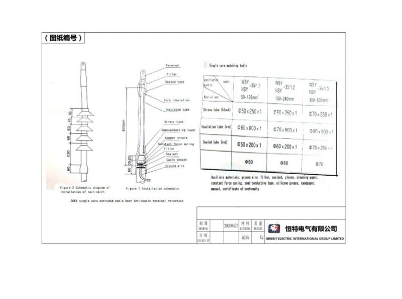 Outdoor Jointing Kit Termination Kit