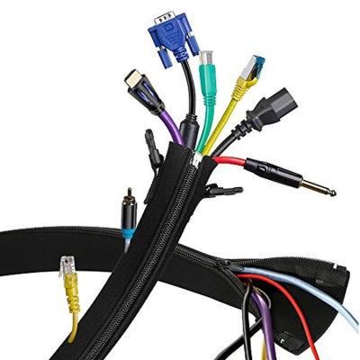 Flexible Dustproof Zipper Neoprene Cable Wire Organiser Manager Cable Sleeving