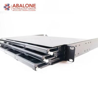 Abalone Factory Supply 19&quot; 1u UTP/STP Rj11 Rj 45 24 Port Patch Panel with Dust Cover