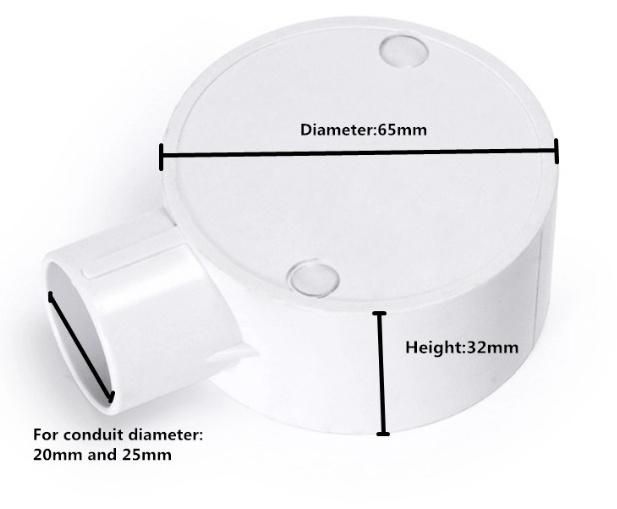 LSZH Shallow Junction Box 2 Way Grey Electric Halogen Free
