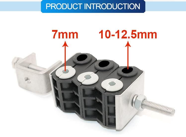Fiber Optic Feeder Cable Clamps / Rru Cable Clamps
