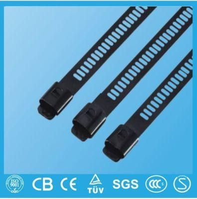 Multi Barb Lock Ladder Type Epoxy Coated Stainless Steel Cable Tie