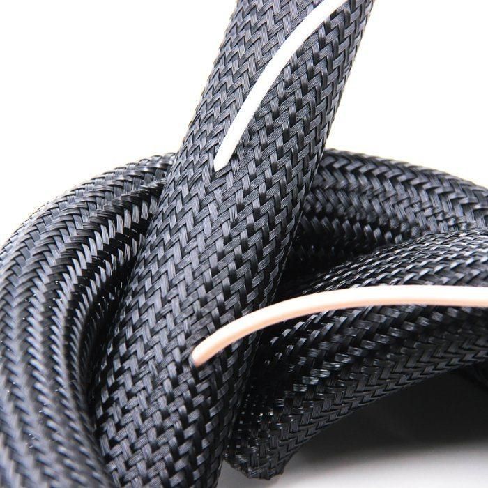 Flexible Reusable Hook and Loop Pet Braided Wrap Cable Harness Sleeve