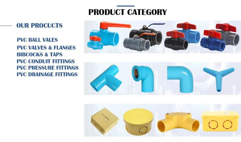 PVC Conduit Pipe Fittings Flame Retardant PVC Pipe Electrical Through Way