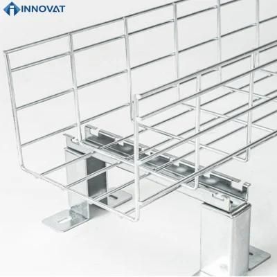 SS316 SS304 Electro Galvanized Cable Bracket Tray Cable Management Tray Wire Mesh Cable Trays