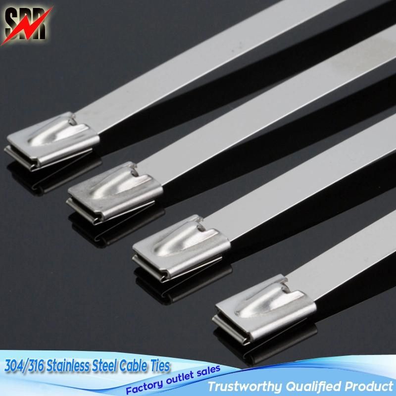 Ss201 SS304 SS316 Self-Locking Stainless Steel Cable Ties for Ships