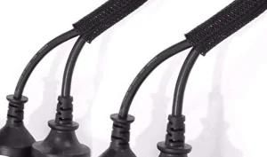 Self Closing, Overlapping Edge Pet or PA Filament Woven Ribbon Hose Protection for Automobile