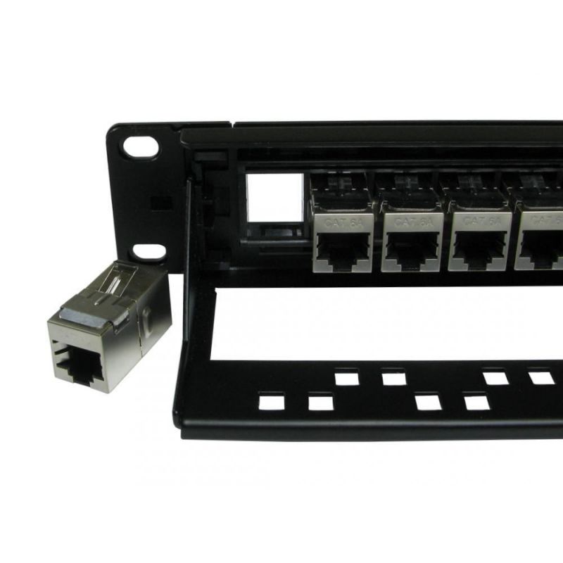 Fast CAT6A or Cat. 6 Shielded 24 Port Patch Panel Rack Mountable Network Ethernet 1u 19"