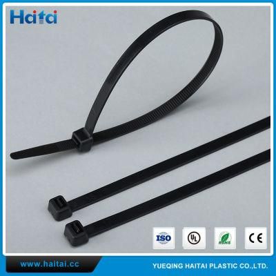 Black Cable Ties Made of Nylon Plastic