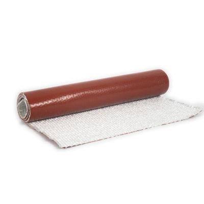 High Temperature Resisting Fire Blanket Fireproof Silica Fiber Glass Cloth with Silicone Coat