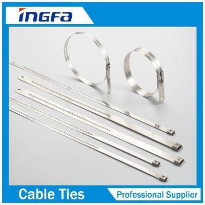 304 316 Sliver Color Stainless Steel Ladder Single Barb Lock Cable Tie Zip Tie