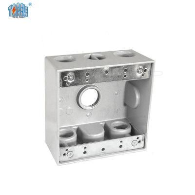 Aluminum Die Casting One Gang Weatherproof Box with 3 Outlet Holes