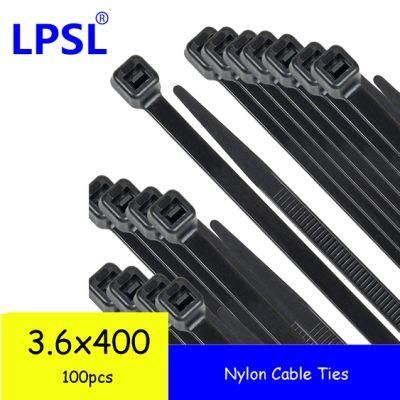 (100) Black 16&quot; Inch Extreme Cold Weather Nylon Cable Wire Wrap Zip Ties 50 Lbs