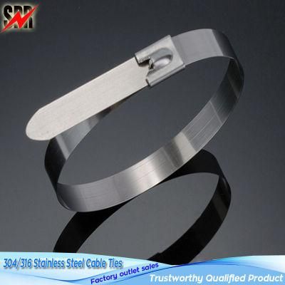 Naked Self-Locking Stainless Steel Ties (Natural Stainless Steel Bands)