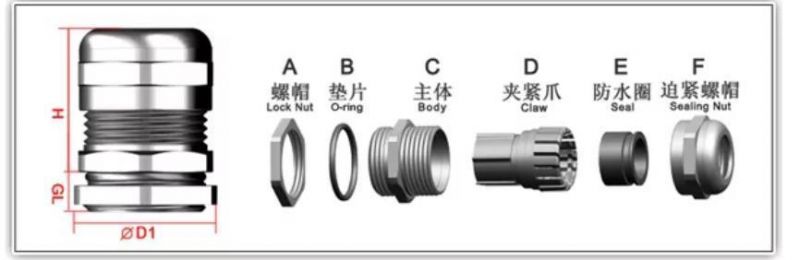 Wholesale High Quality Explosion Proof EX Metal Nickel Plated Brass Cable Gland