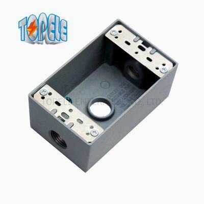 Weatherproof Boxes 3 Holes / 5 Holes Single Gang Outlet Boxes Die Cast Metal