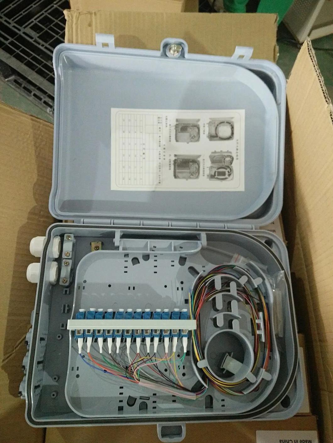 Optical Fiber Distribution Frame 24 Fibers with Pigtail, Adapter (SC PC type) Full Load ODF, IP66, ISO SGS Certification