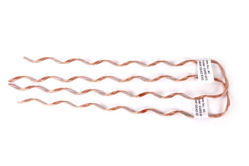 Copper Coated Steel Preformed Dead End Guy Grip for Copper Conductor