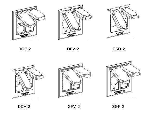 Aluminum Device Cover of Two Gang Weatherproof Box  