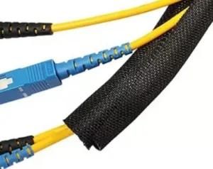 Self-Closing, Open Tubular Shape Pet or PA Fibre Woven Ribbon Hose Protector Used in Automotive