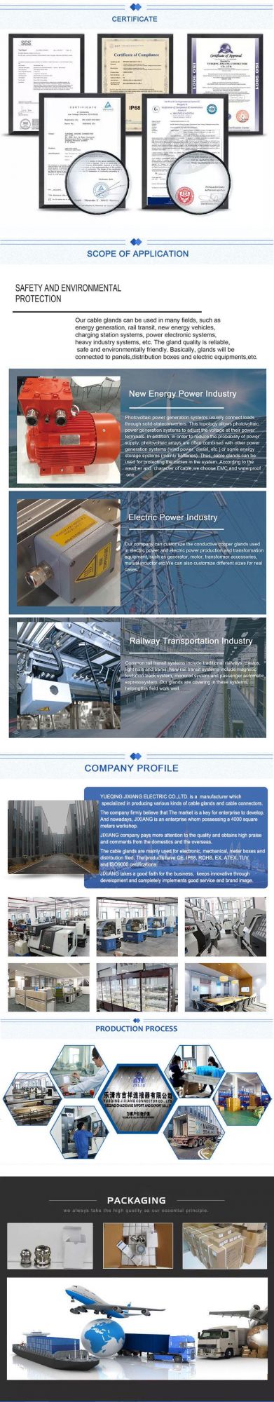Brass Cbale Gland Approvals CE Reach Marine Cable Gland