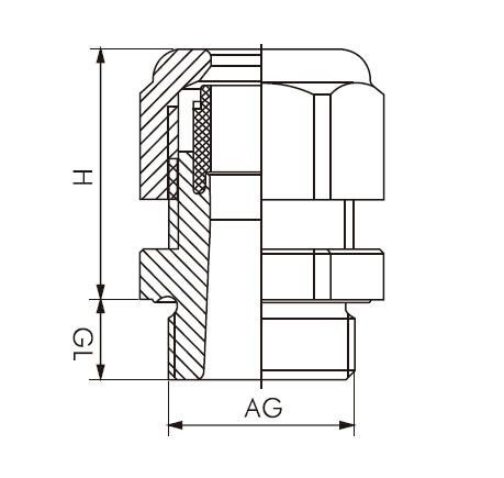 European Standard IP68 Plastic Waterproof Cable Gland Nylon Pg Series