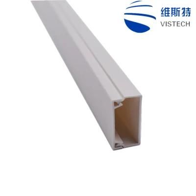 White PVC Good Insulation The Round Type Solid Wring Duct, 0.75mm/1.3mm Thickness Cable Trunking