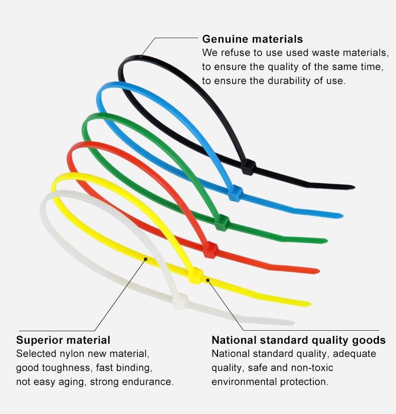 Self-Locking Releasable Cable Ties High Quality UL Certificated Plastic Nylon Cable Tie