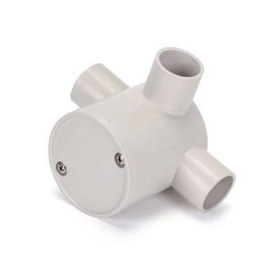 PVC Electrical Pipe 3 Way Deep Accessories Circle Junction Box