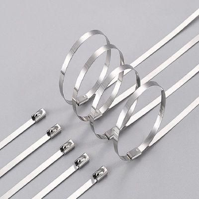 Manufacturer 4.6X300 304 Metal Wire Self Locking Stainless Steel Cable Tie