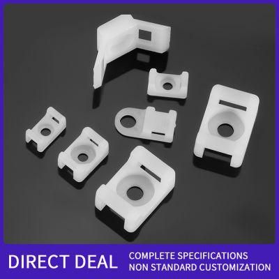 PA66 Nylon Cable Tie Holder Screw Fixing Plastic Seat Saddle Shaped Wire Accessory Base Thread Manager Holder
