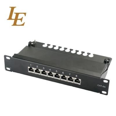 1u FTP 8 Port CAT6A Patch Panel with Cable Management