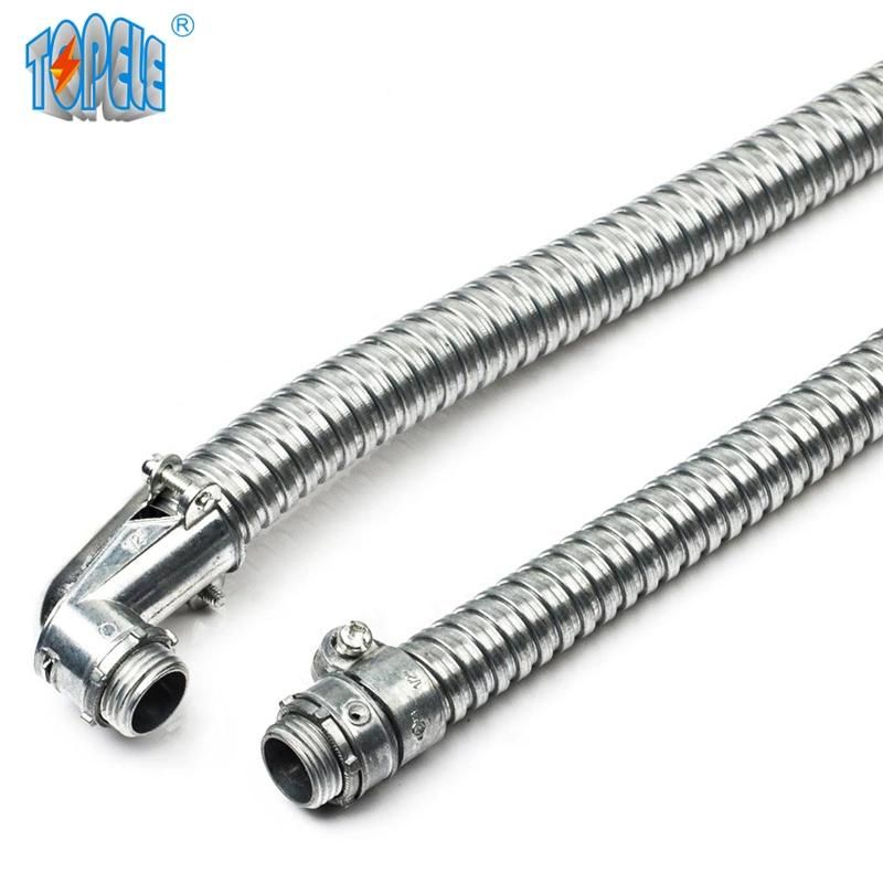 90 Degree Angle Squeeze Connector Flexible Conduit Connector