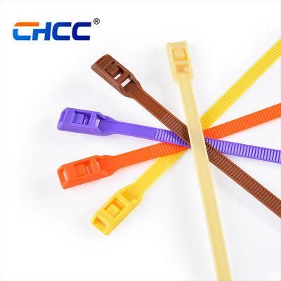 Customized Adjustable Double Hook PA 66 Nylon Cable Tie Plastic Wire Zip Ties Self-Locking Releasable Cable Accessories Factory