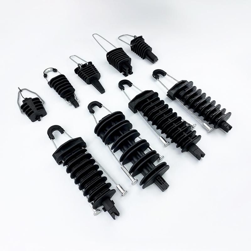 Fiber Optic Drop Cable Insulation Suspension Dead End Anchor Clamps