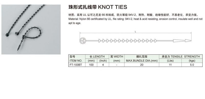 Plastic Knot Ties for Clothing