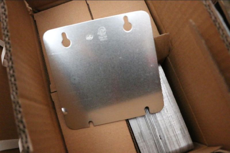 Hot Selling 4*4 Square Galvanized Steel Square Electrical Conduit Box Flat Cover