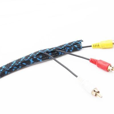 Colorful Durable Polyester Braided Spilt Mersh Sleeve for Wire Management