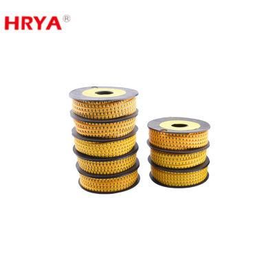 Manufacturer Electrical PVC Yellow Number Wire Sleeve Cable Markers