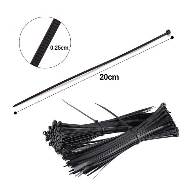 100 PCS Zip Fasten Wire Wrap ABS Plastic Cable Ties