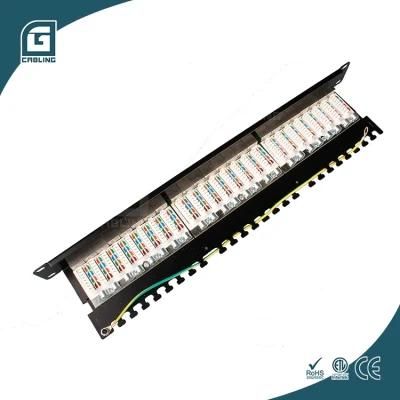 Gcabling FTP 1u CAT6 Patch Panel 24 Ports Rack Panel with Keystone Modular