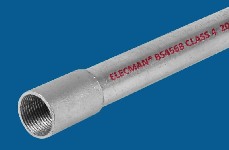BS4568 Hot Dipped Galvanized Steel Conduit Class 4 Cable Conduit HDG Pg Electrical Steel Pipe