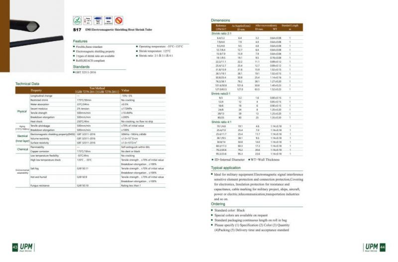 Electromagnetic Shielding Heat Shrink Tube