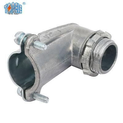 1/2&quot; Zinc Die Cast 90 Degree Flexible Metal Conduit Squeeze Connector