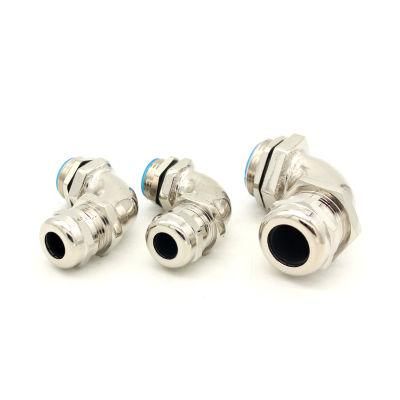 90 Degree Elbow Metal Flexible Conduit Fittings Cable Gland M12