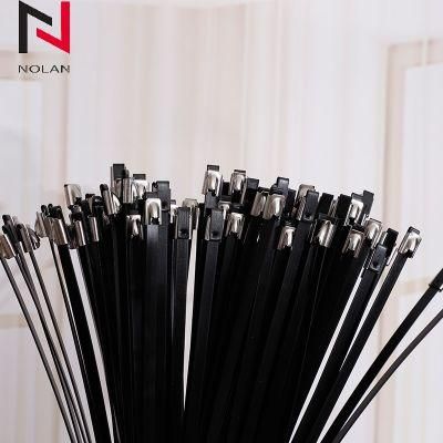 Coated Cable Ties Stainless Steel PVC 4.6mm/7.9mm/12mm/Custom Size Natural Color Self-Locking 4.6*350mm