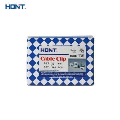 Black Square 14mm Nail Nylon Cable Clips with PE