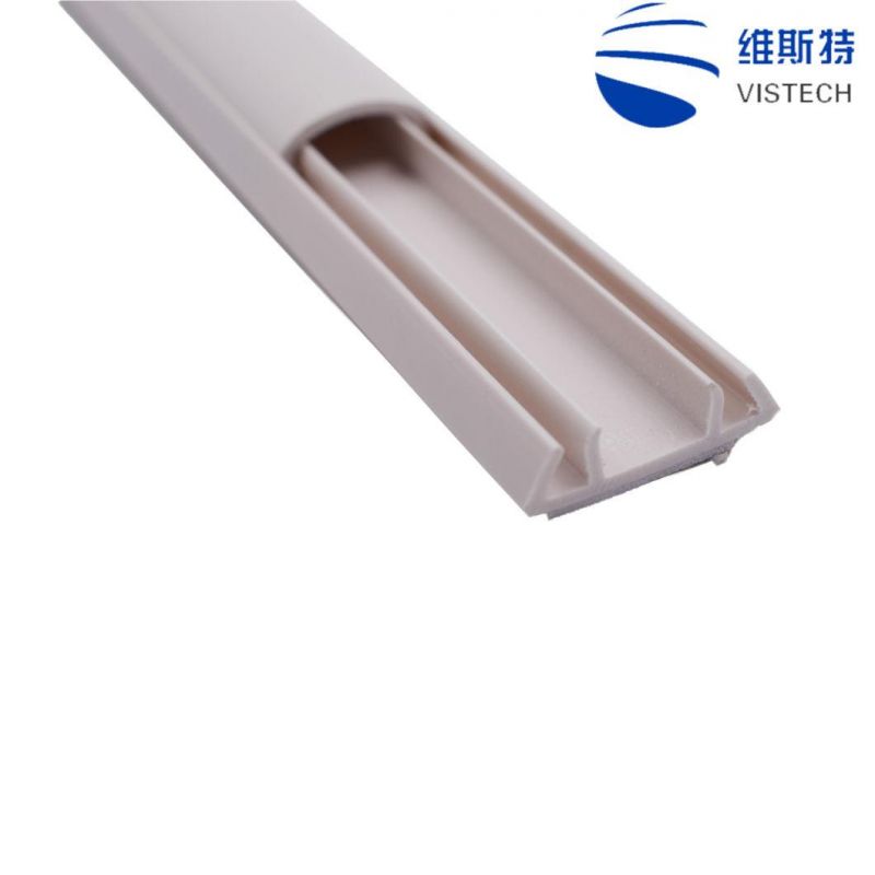 White Color RoHS Lead Free PVC Plastic Electrical Trunking Size